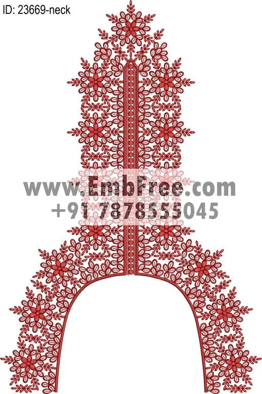 neck embroidery design