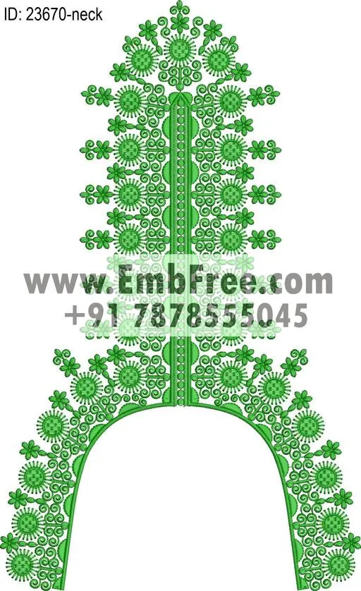 neck embroidery design