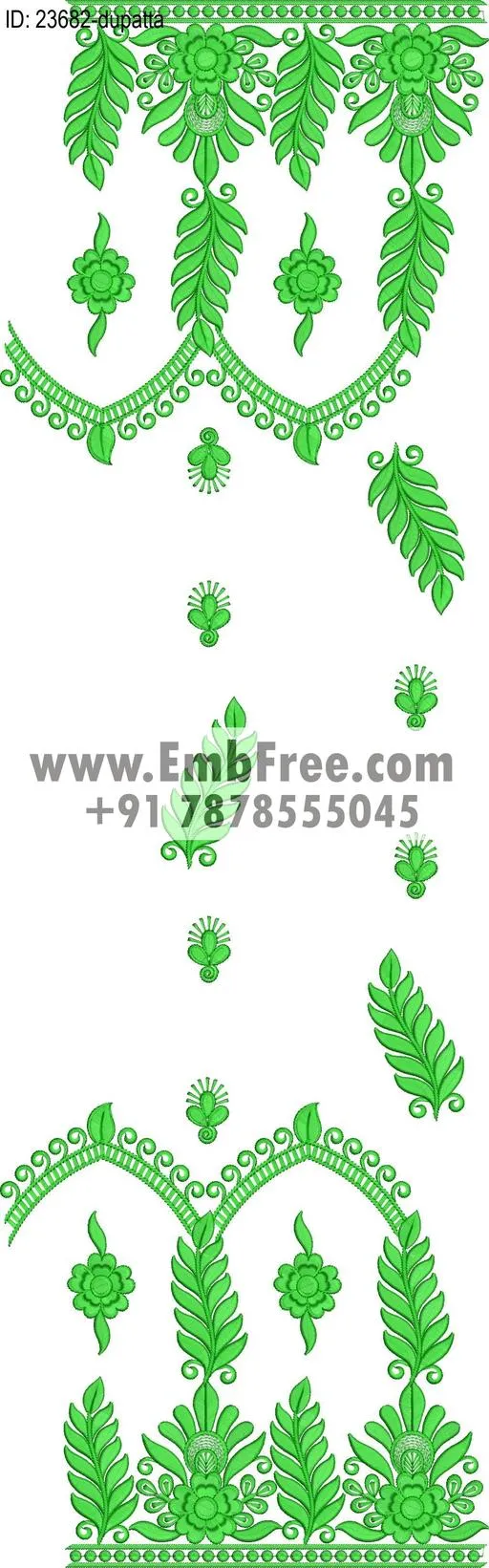 top dupatta embroidery design thumbnail 2