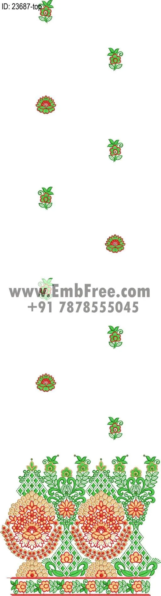 top dupatta embroidery design