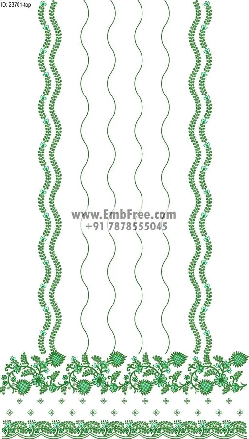 dress single head embroidery design