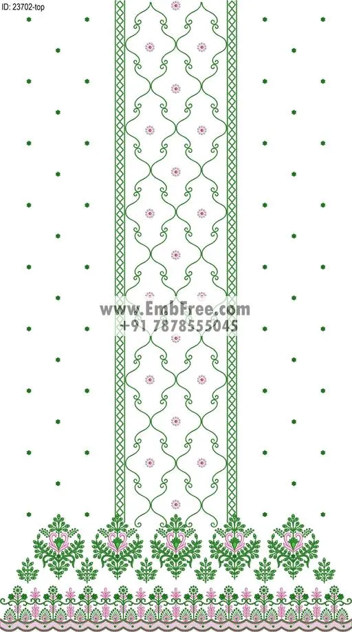 dress single head embroidery design