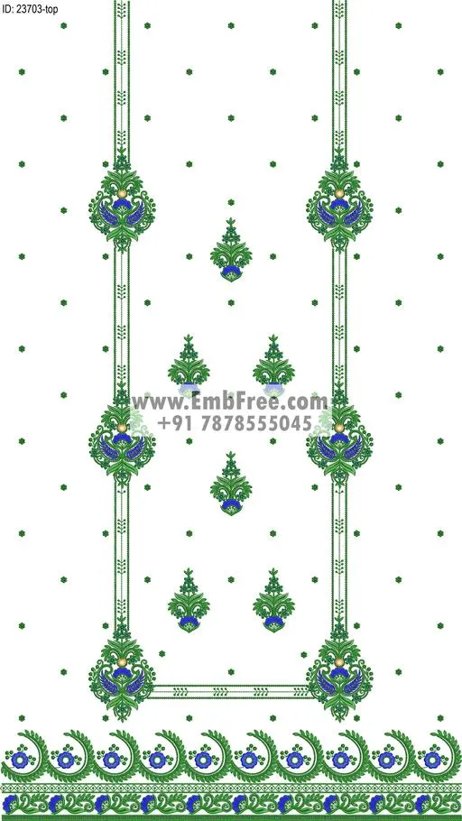 dress single head embroidery design