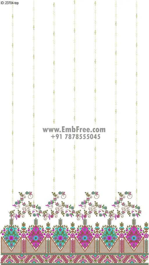 dress single head embroidery design