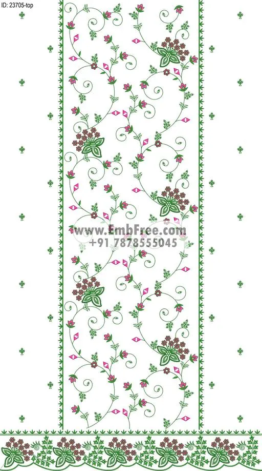 dress single head embroidery design