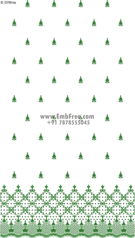 dress single head embroidery design