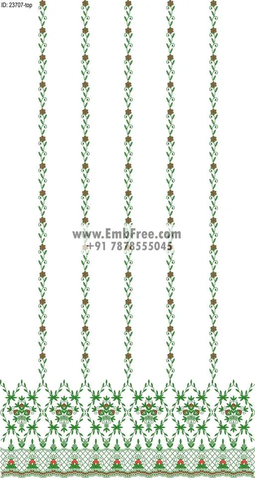 dress single head embroidery design