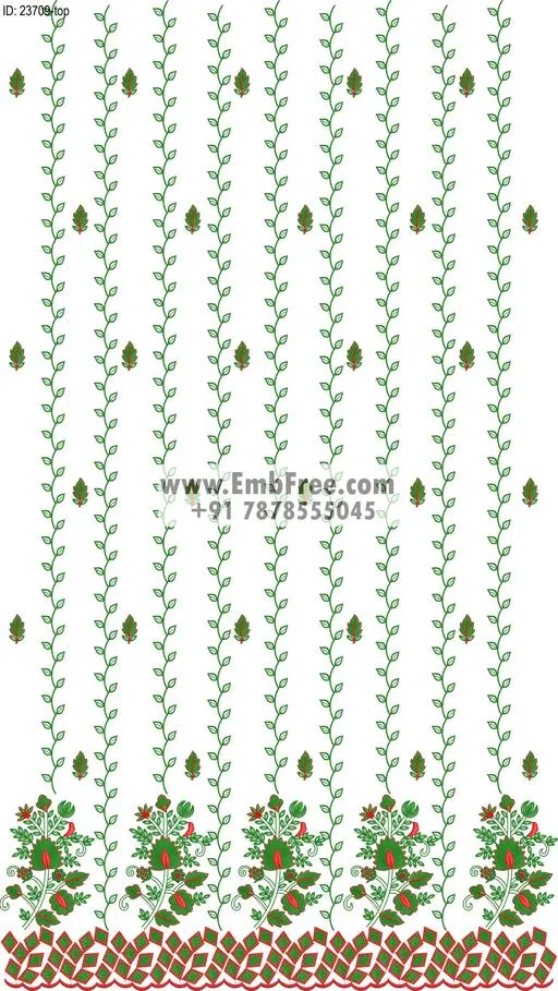 dress single head embroidery design