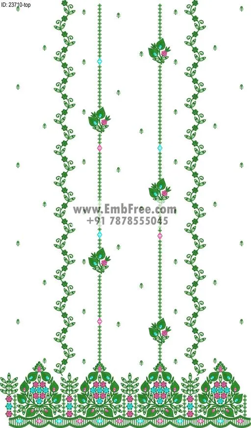 dress single head embroidery design