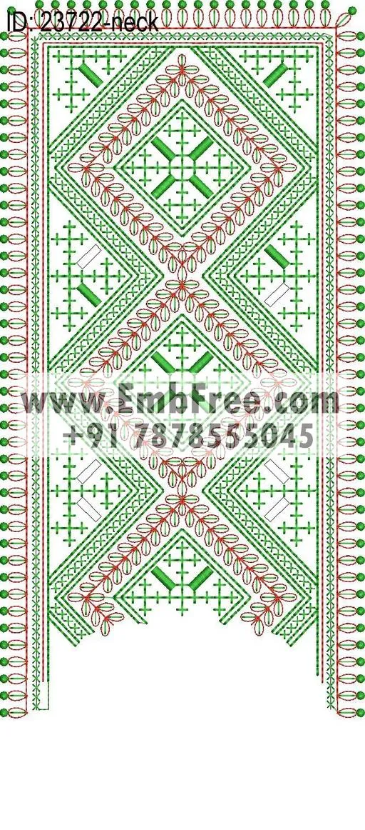 neck embroidery design
