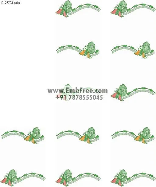 Embroidery designs for saree id:23723