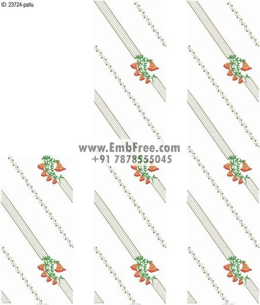 Embroidery designs for saree id:23724