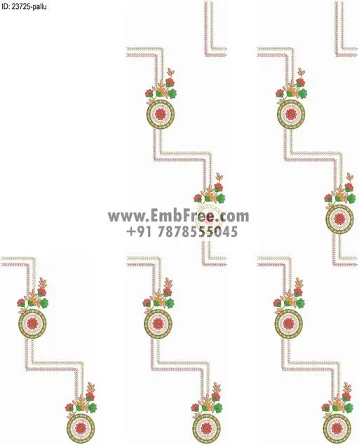 Embroidery designs for saree id:23725
