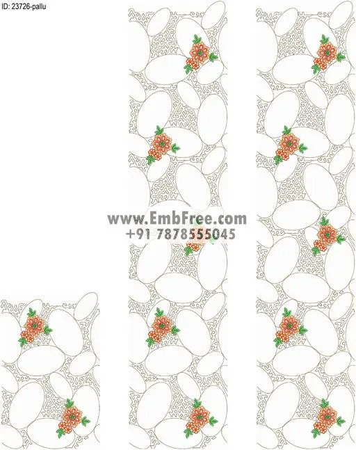 Embroidery designs for saree id:23726