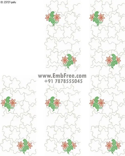 Embroidery designs for saree id:23727