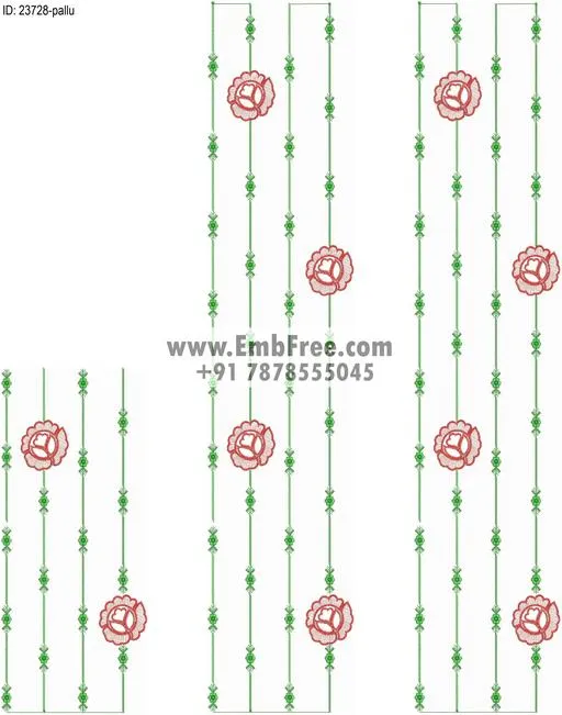 Embroidery designs for saree id:23728