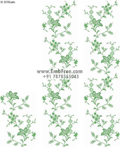 Embroidery designs for saree id:23729