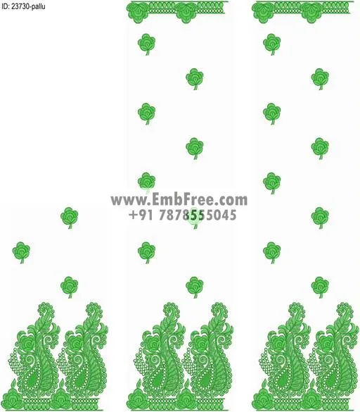 Embroidery designs for saree id:23730