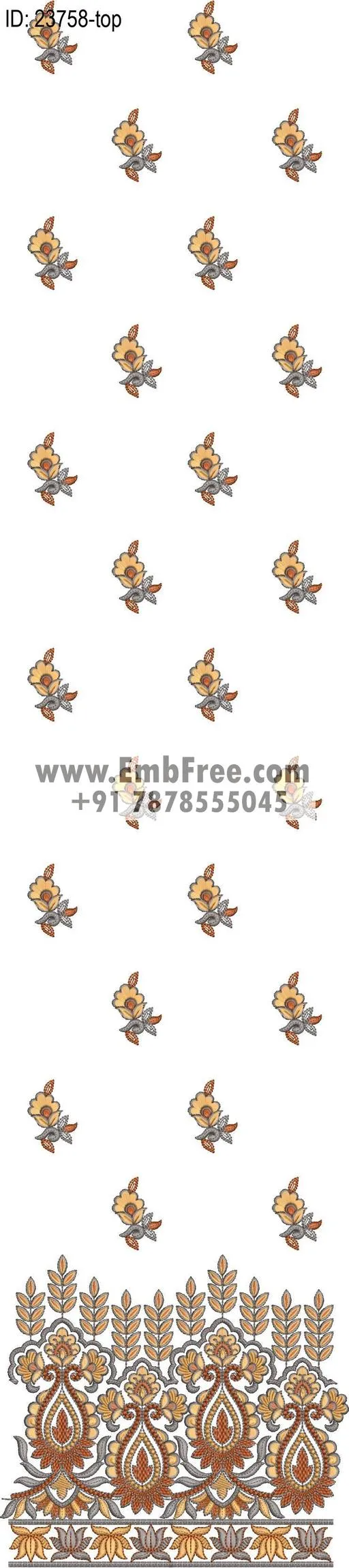 Embroidery Designs for dress id:23758
