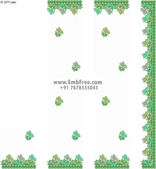 Embroidery designs for saree id:23771