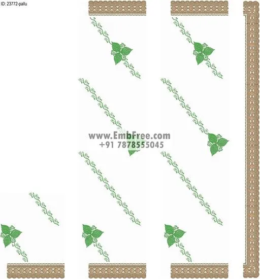 Embroidery designs for saree id:23772