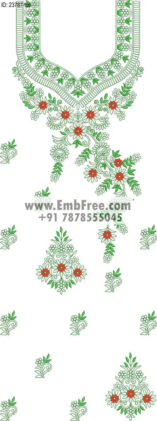 Embroidery Designs for dress id:23787