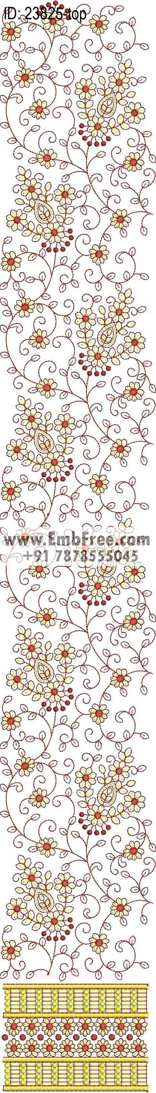 Embroidery Designs for dress id:23825