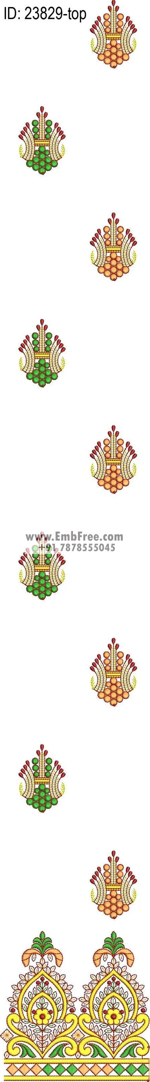 Embroidery Designs for dress id:23829