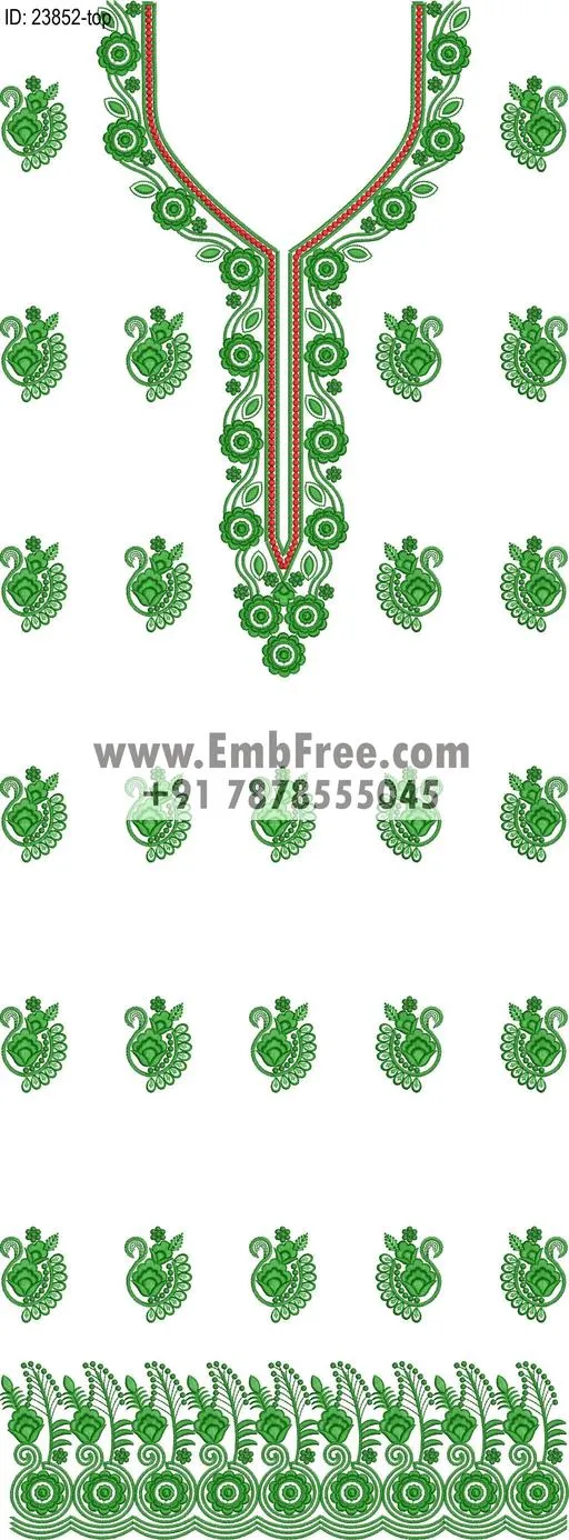 Embroidery Designs for dress id:23852