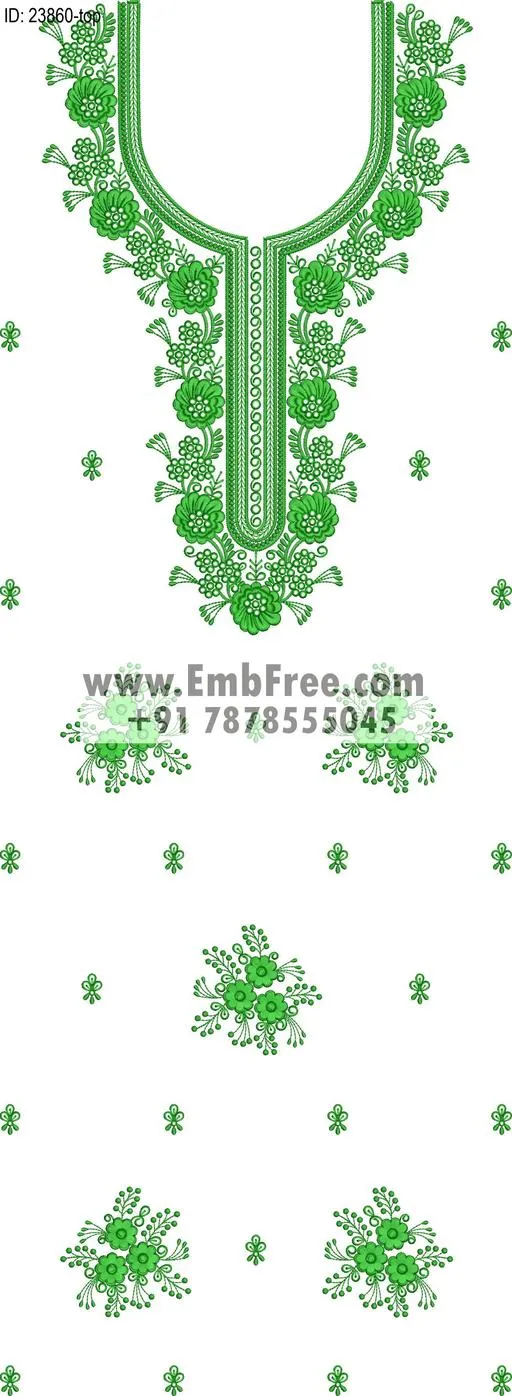 Embroidery Designs for dress id:23860