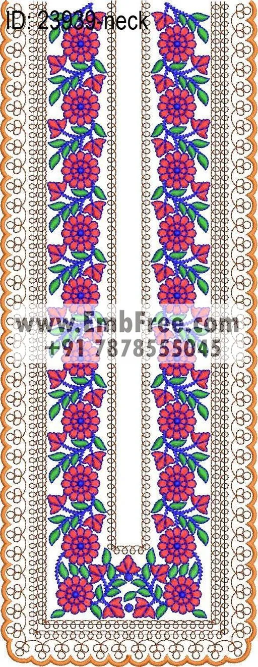 Embroidery Designs for dress id:23939