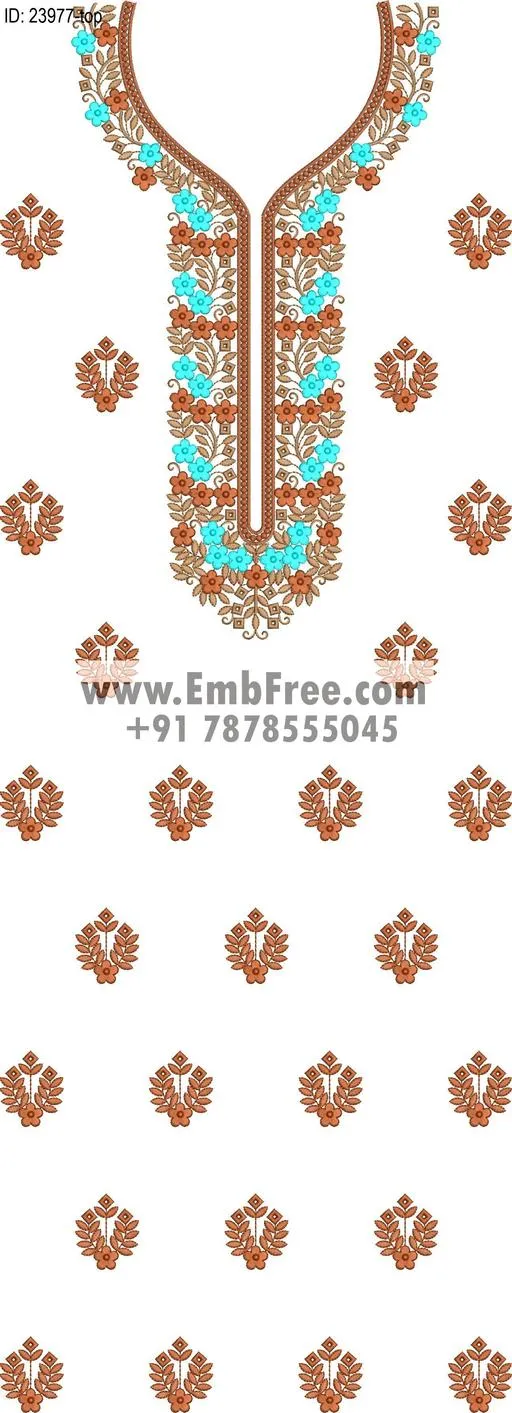 Embroidery Designs for dress id:23977