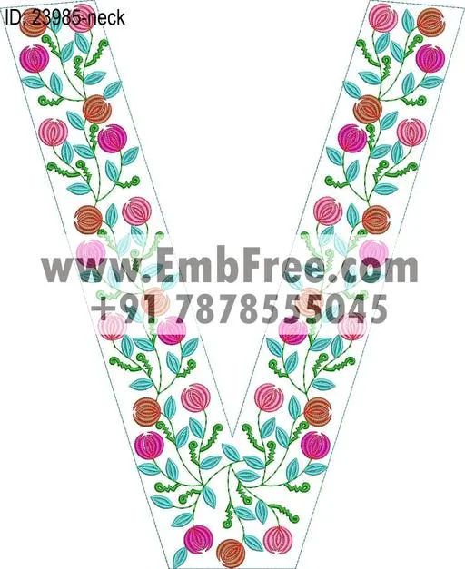 Embroidery Designs for dress id:23985