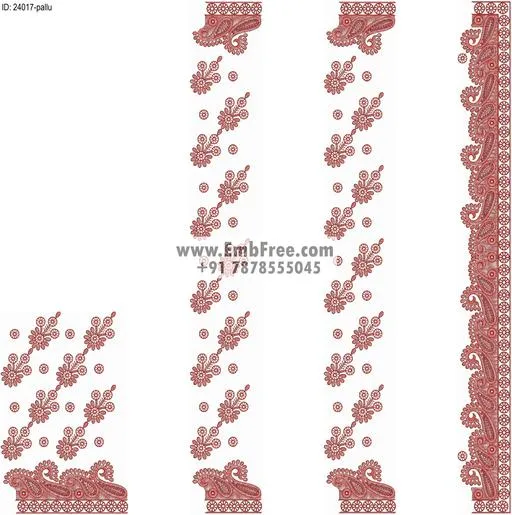 Embroidery designs for saree id:24017