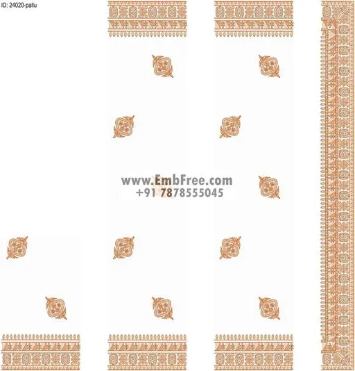 Embroidery designs for saree id:24020