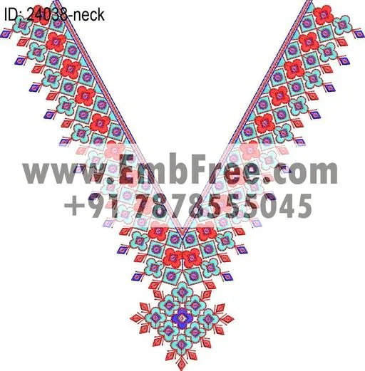 Embroidery Designs for dress id:24038