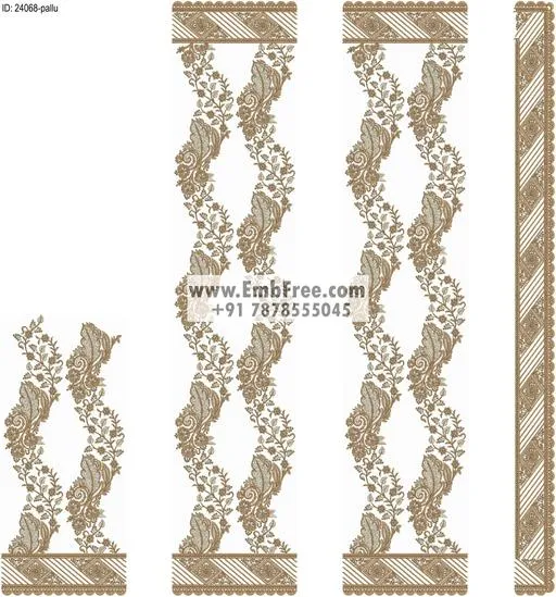 Embroidery designs for saree id:24068