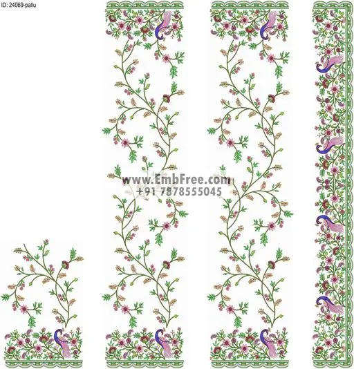 Embroidery designs for saree id:24069