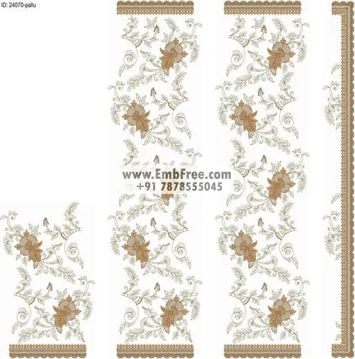 Embroidery designs for saree id:24070
