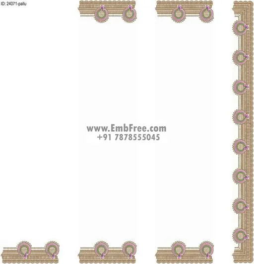 Embroidery designs for saree id:24071