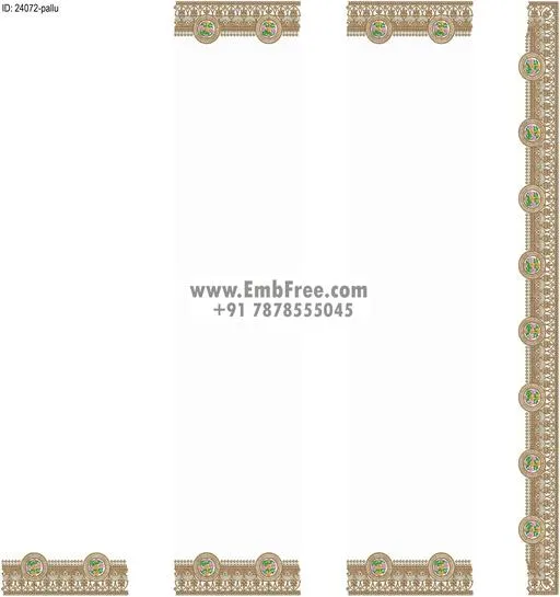 Embroidery designs for saree id:24072