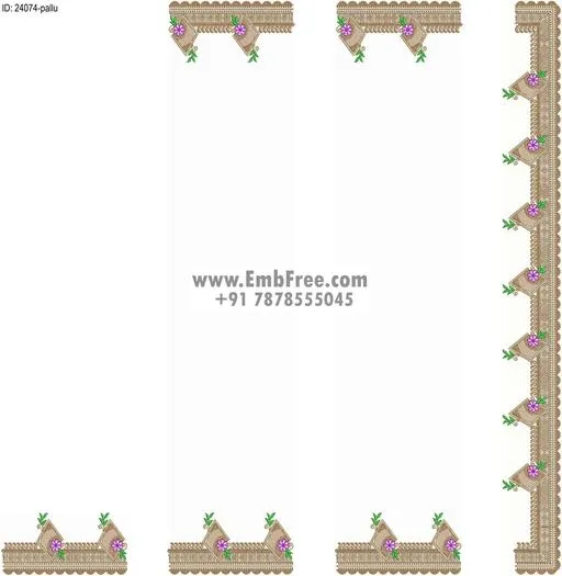 Embroidery designs for saree id:24074