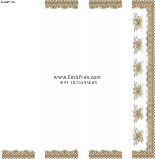 Embroidery designs for saree id:24075
