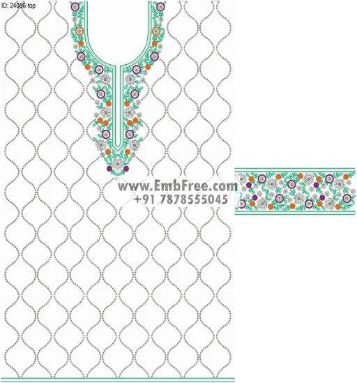 Embroidery Designs for dress id:24086