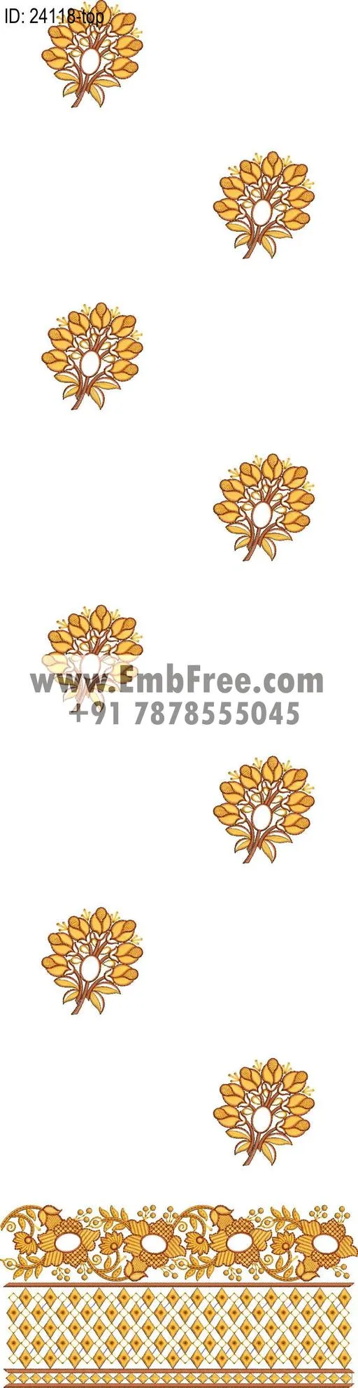 Embroidery Designs for dress id:24118