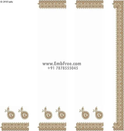 Embroidery designs for saree id:24157