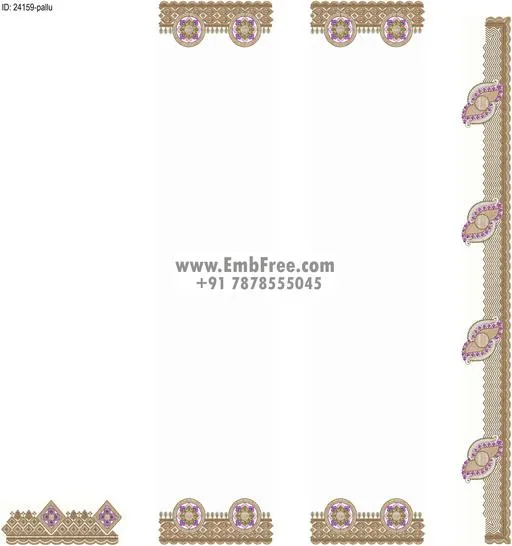 Embroidery designs for saree id:24159
