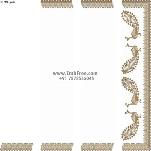 Embroidery designs for saree id:24161