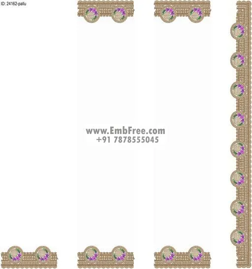 Embroidery designs for saree id:24162