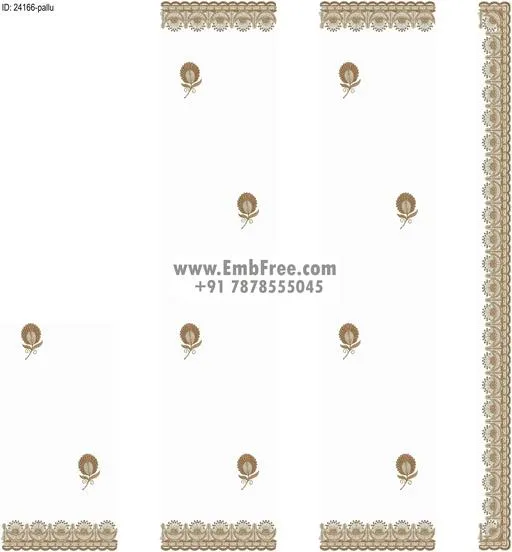 Embroidery designs for saree id:24166